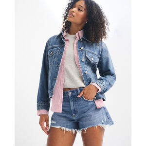 Abercrombie & Fitch Womens Size 34 18 Curve Love High Rise Mom Jean Shorts New w